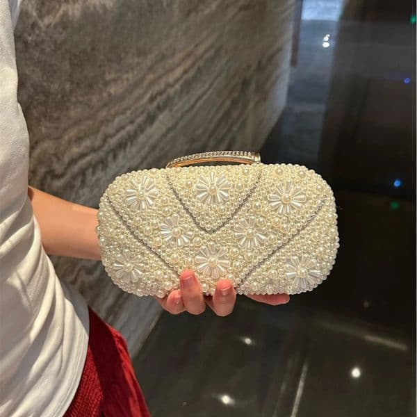 Pearl Evening Bag a Handbag Evening Gown Bag for Women Fashionable Aura Handbag Banquet Clutch 251217