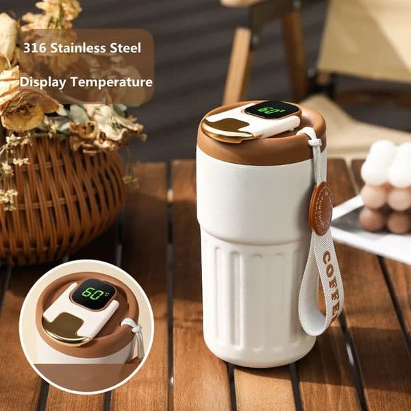 Smart Thermos Bottle Water Digital LED Temperature Coffee Cup 316 Stainless Steel Vacuum Cup Office Cup Business Portable Mug 251219