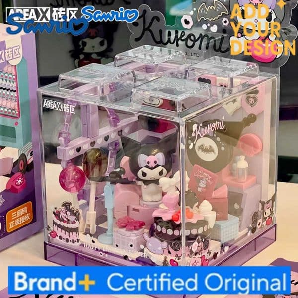 Sanrio Sprouting Assembled Building Blocks Kawaii Hello Kitty Box Desktop Ornaments Cartoon Anime Kuromi Model Toys Holiday Gift H251222