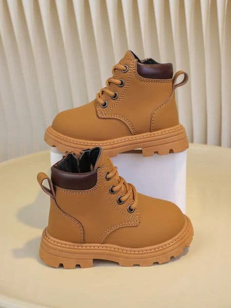 Childrens Boots 2025 Autumn and Winter Kidsrens Shoes Girls Baby Boots Small Yellow Boots Boys Casual Soft-Soled Short Boots 251211BJ