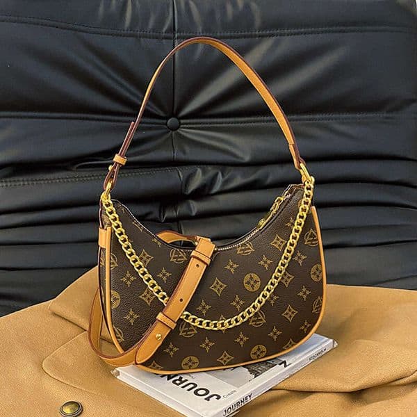 New European and American Style Printed Baguette Fashionable High-end Single Shoulder Crossbody Bag for Women