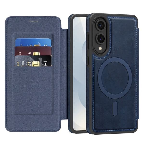 Phone Cases For Samsung Galaxy A37 A57 S26 A17 S25 Edge S24 FE A16 A26 A36 A56 A15 Pro Ultra Plus 4G 5G RFID Blocking Strong Magnetic Leather Cover Case Wireless Charging