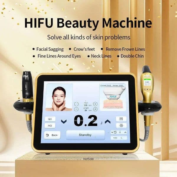 2026 Non-Surgical Portable HIFU Single Point + Single Row 2 In 1 Skin Repairing Rejuvenation Face Contouring Anti-Wrinkle Fine Lines Treatment Machine