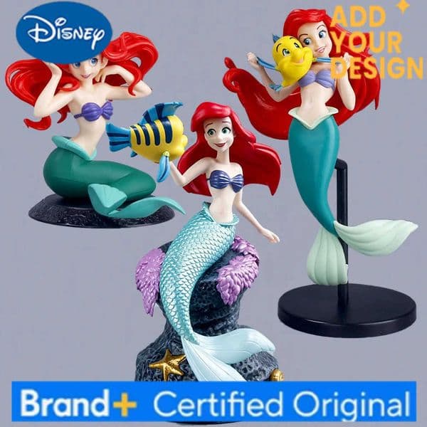 Disney Anime Little Mermaid Ariel Action Figure Toys Ariel The Princess Charm Collection Room Desktop Decoration Surprise Gift H251222