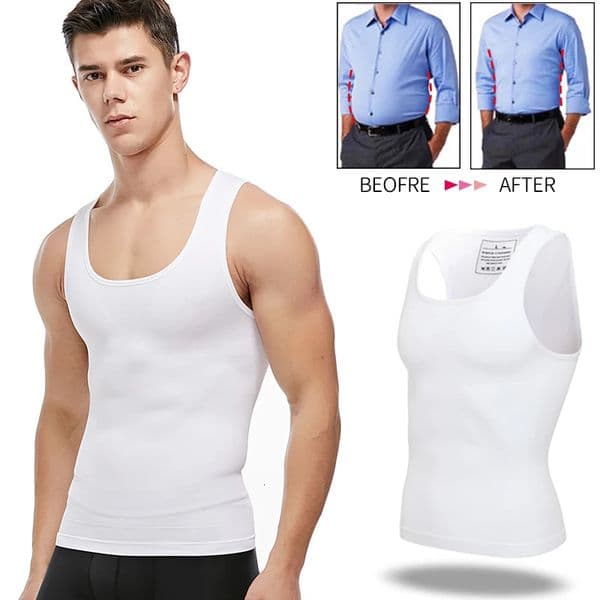 Mens Slimming Body Shaper Chest Compression Shirts Tummy Control Shapewear Gynecomastia Abdomen Slim Vest Waist Trainer Corset 251212
