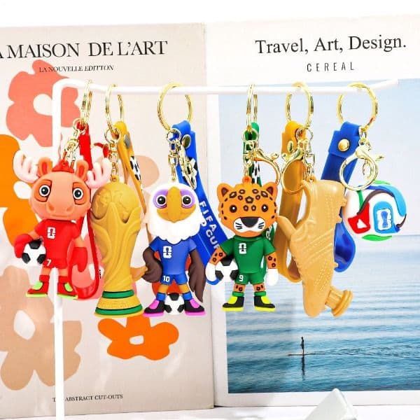 Wholesale Funny World Cup mascot Pendant Cute series keychain Christmas Gift