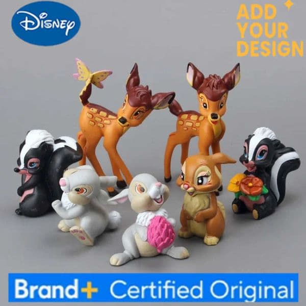 Disney Cartoon creative doll ornaments Bambi Madagascar Bambi 7 figure baking decoration doll children doll ornaments H251222