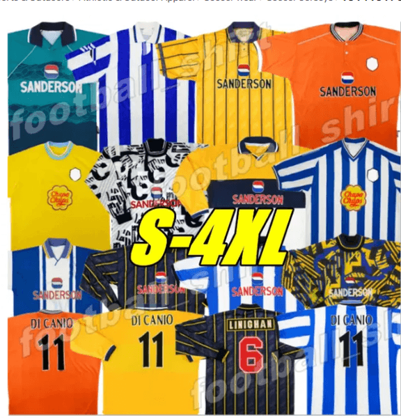 93 94 95 97 99 Sheffield Wednesday Retro Home Jersey DI CANIO soccer jerseys 1998 2001 2002 91 92 93 LINIGHAN QUINN WINDASS WADDLE goalkeeper mens kit football shirtss
