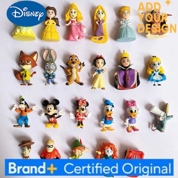 Disney Evil Queen Princess Belle Pocahontas Rapunzel Tiana Alice Goofy Minnie Mouse Peter Pan Mini Size Anime Figure Toys Dolls H251222