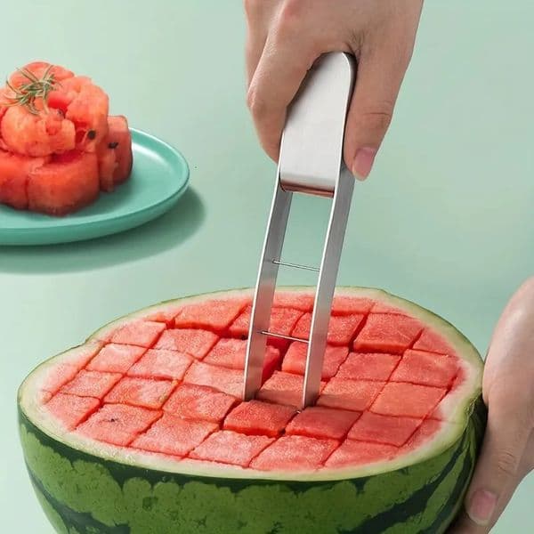 Quick and Safe Watermelon Cutter Stainless Steel Cube for Fruit Salads Melons Convenient Kitchen Tool Slicing 251222