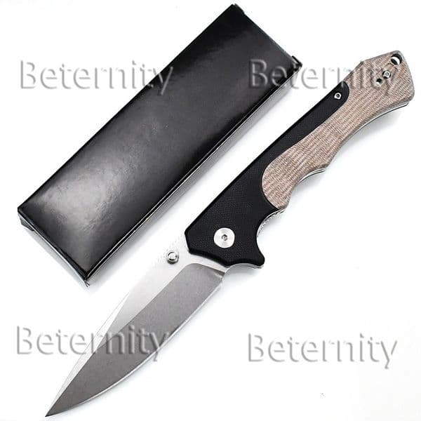 Pocket Knife Folding EDC Multi-Tool with G10 Handle. Great for camping, hiking, exploring, DIY, daily use, fishing, hunting. Perfect Valentine's