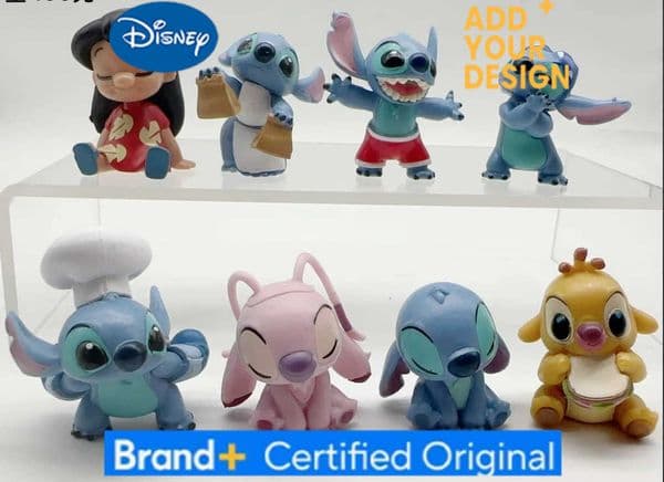 Disney 8pcs/set New Anime Stitch scrump Lilo Characters Vinyl Figure Model Toys H251222
