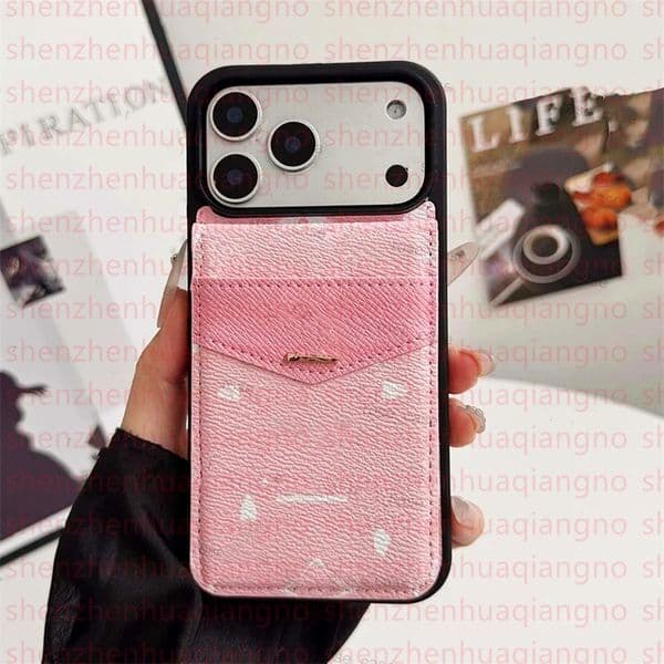 Designer Phone Case Card Holder for iPhone 17 Pro Max 16 Promax 15 14 13 12 16 Plus Samsung Galaxy S26 Ultra s25 s24 s23 Case Leather Flip Wallet Kickstand Cell Phone Cases
