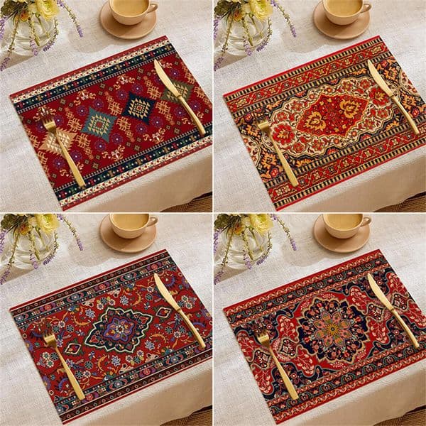 Bohemian Vintage Persian Style Dining Table Mat Heat Resistant Placemat Decorative Pads Shipping By Sea P305 B2