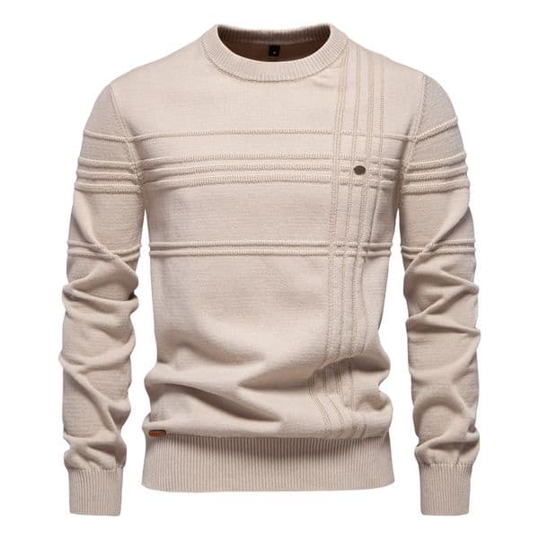 WOZK2026 Autumn/Winter New Men's Round Neck Hoodie High Quality Men's Solid Color Sweater