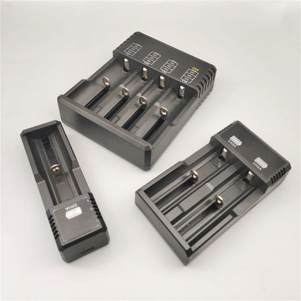 Universal 18650 Battery Charger USB Single Dual Four Slot 3.7V Li ion Charger for Flashlights Headlamps and Devices
