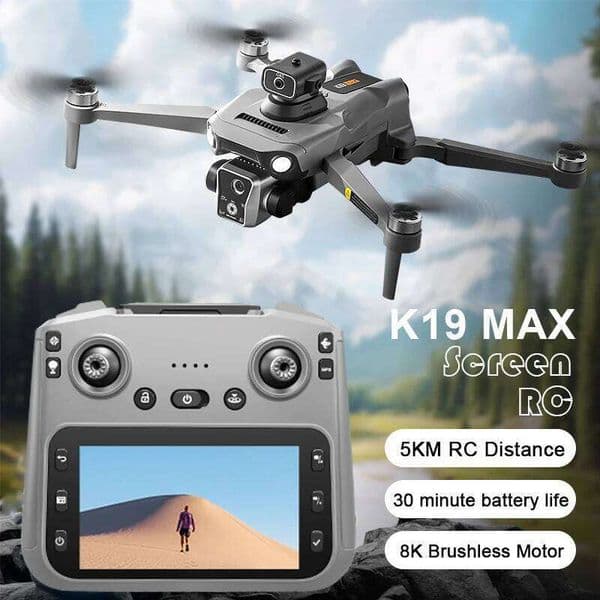 New K19 MAX Drone GPS Return With Screen Aerial Photography Brushless Airdrop Remote Control Aircraft Quadcopter Toy drones