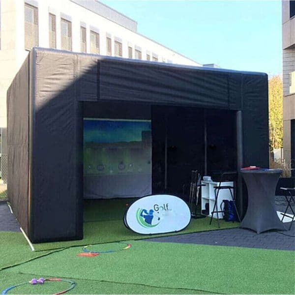 4x3x3m Backyard Simulator Training Tent Custom Mobile Airtight PVC inflatable golf air sealed Movie House with high impact screen by ship