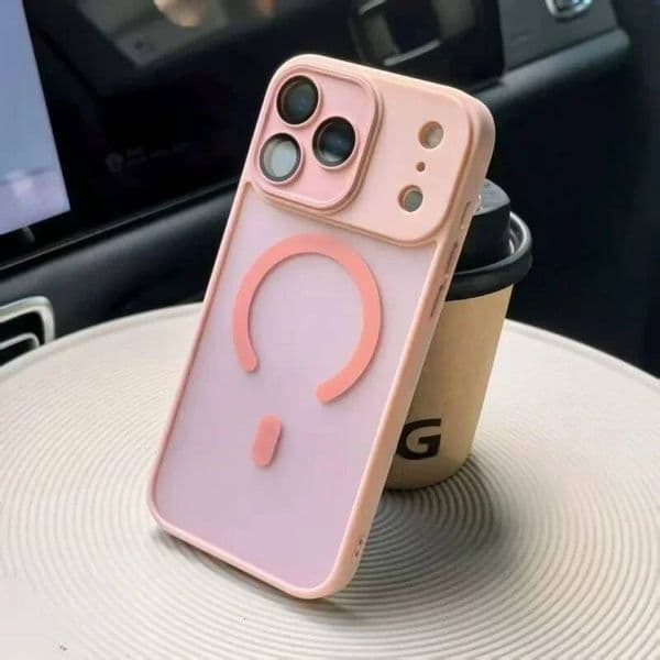 Original Matte Translucent Lens Protect Magsafe Phone Case For iPhone Pro Max Magnetic Wireless Charge Cover