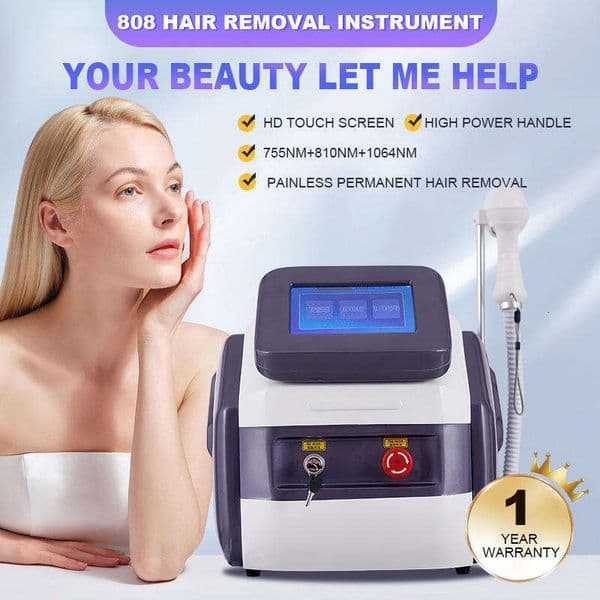 Professional Triple Wave Ice Titanium Platinum Portable 755 1064 808Nm Diode Laser Hair Removal Machine