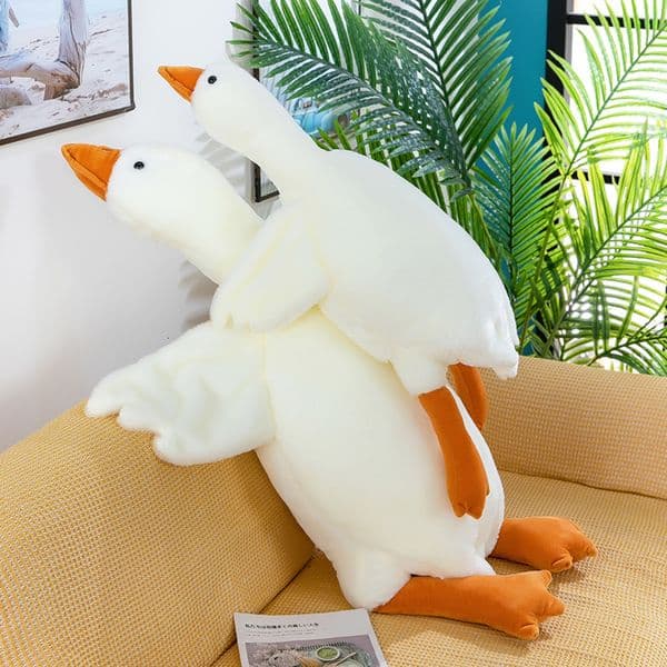 White goose throw pillow plush doll plush toy figurine Z260528