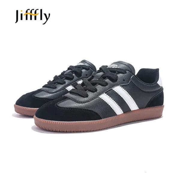 Jifffly brand Flat bottomed German training women's new thin soled sports and leisure commuting white board shoes trainer without box