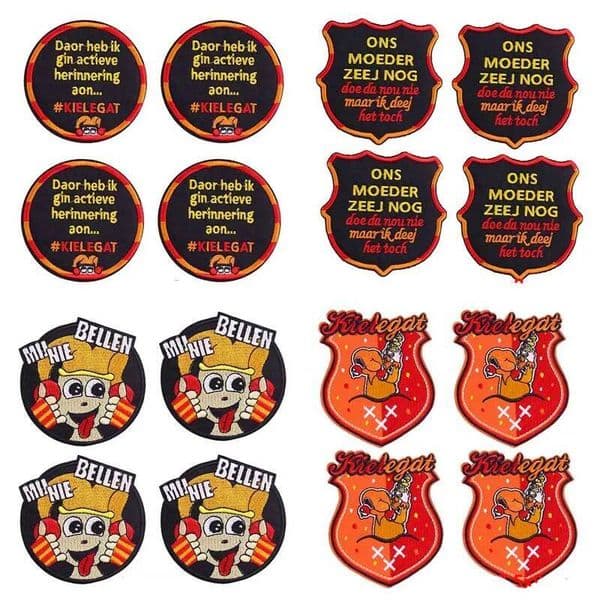 New 5Pcs/Lot Kielegat Emblem Embroidered Netherland Carnival Patch Iron On Patches For Clothing Sewing