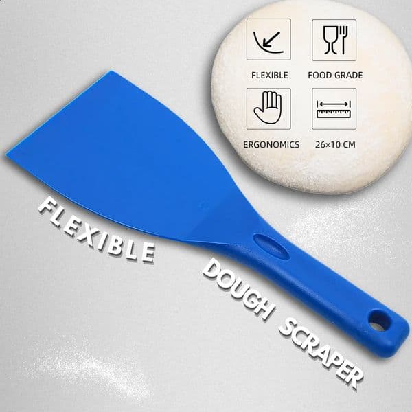 Flexible Pizza Dough Scraper Spatula Pizza Dough Cutter Tools And Accessories Dough Spatula for Pizza with Hanging Bracket 251223BJ