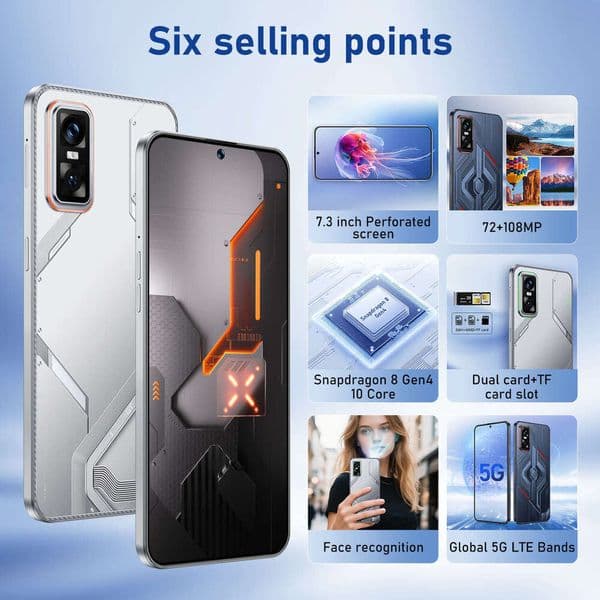 Mobile Gt30 Pro All-In-One 7.3Inch Incell Screen 3+16Gb Android 10 Smart 4G Phone