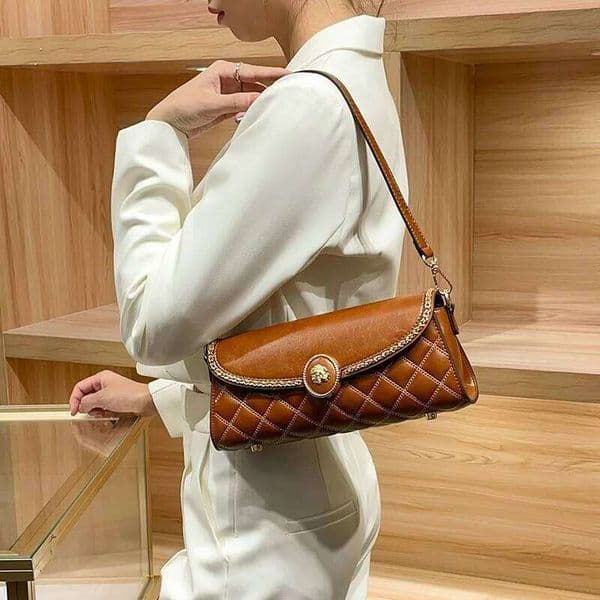 26ss Women S Handbag Chain Premium Texture Stick Autumn And Winter Retro Light Luxury Shoulder Crossbody Bag LEMON KOKO