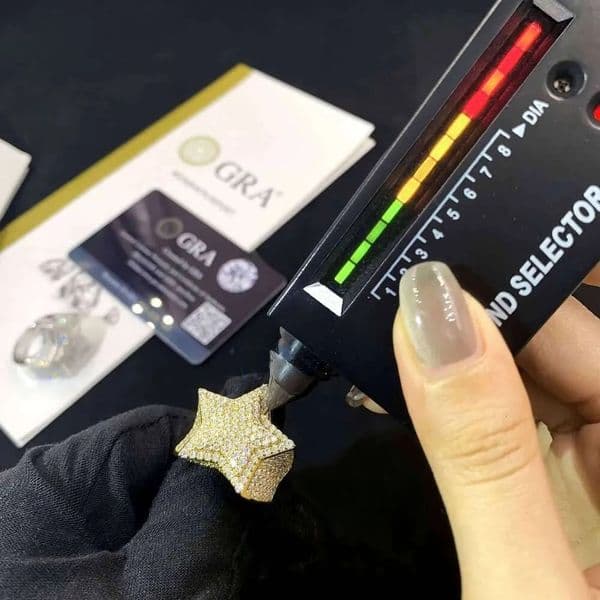VVS Dia Hip Hop Ring Sterling Sier Ice Out Moissanite Star Finger Band Men Rings