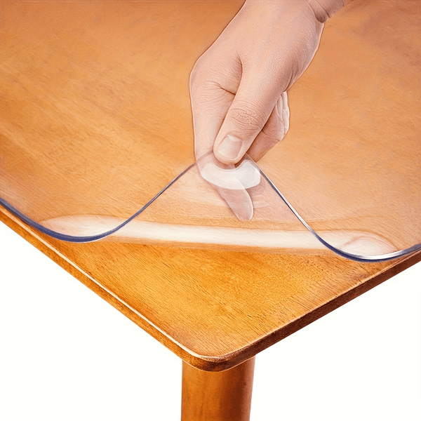 Clear Table Protector 40 x 60 Inch, 1.5mm Thick Plastic Table Cover, Waterproof PVC Clear Table Cover Protector, Desk Mat Writing Desk Pad for Desktop, Dining Room Tabletop