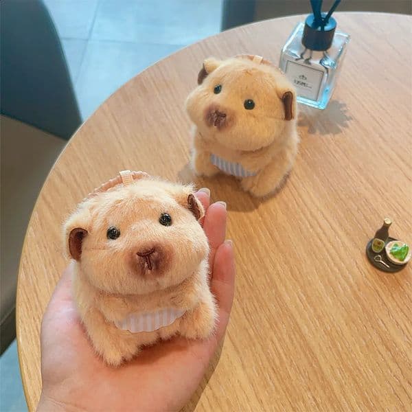 Cute hamster plush pendant soft filler doll squirrel keychain toy couple pendant creative school bag pendant gift 251224BJ
