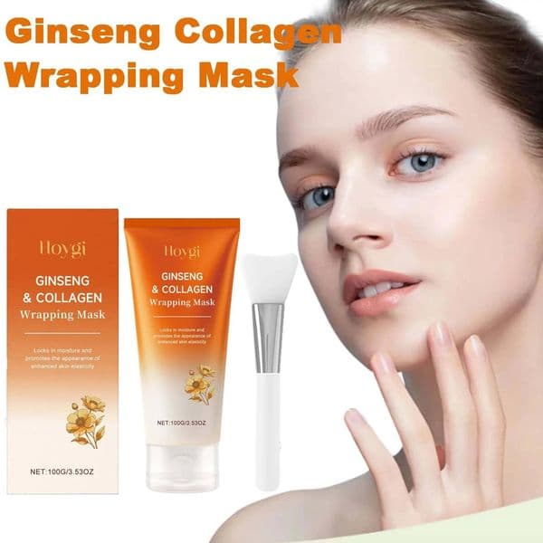 Bestseller Ginseng Collagen Wrapping Mask Brightening Tightening Hydrates Improves Dullness Blackhead Removal Pore Care Firming Glowing Mas ddmySat