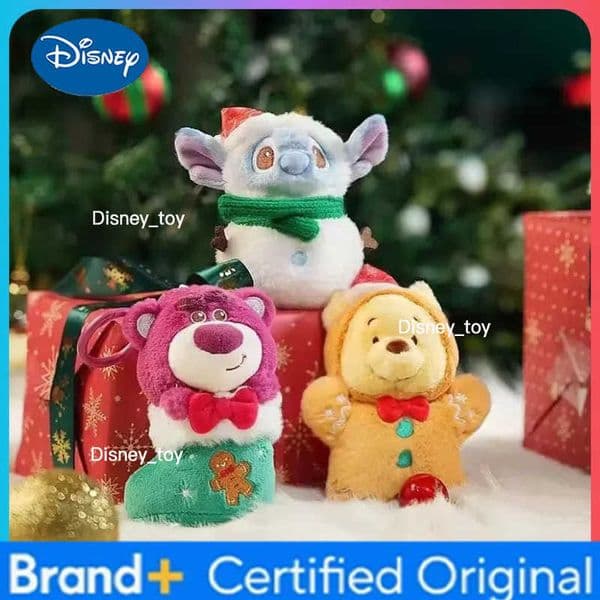 Disney New Plush Toy Key Chain Christmas Cartoon Theme Plush Doll Pendant Backpack Key Chain ChildrenS Christmas Gift Festival Gift H251225