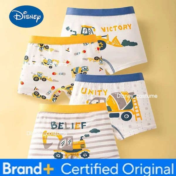 Disney New Big Size Children Boys Panties Boxers Briefs Kids Boy Motor Cool Cartoon Print Cotton Student UnderWear Underpanties S-2XL H251225