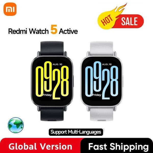 Global Version Xiaomi Redmi Watch 5 Active 2'' Display Up to 18 days of battery life 140+ workout modes Bluetooth calling 5ATM