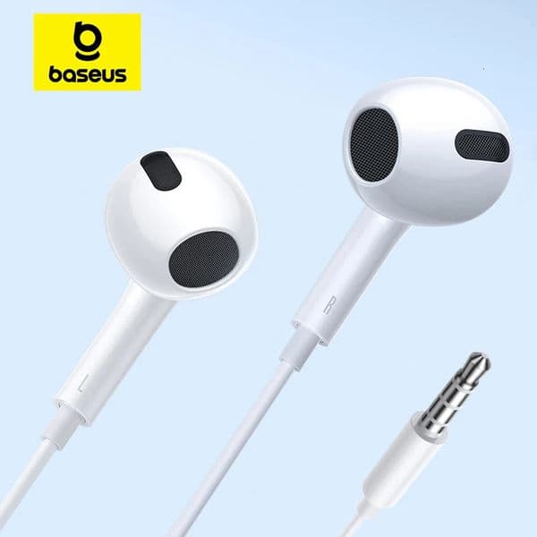 Baseus Earphones 35mm In-Ear 11m Wired Headphones Wired Control Sport Headset for Smartphone With Microphone 251219
