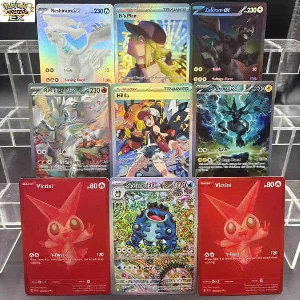 DIY PTCG Collection Cards Zekrom Reshiram ex Victini Seismitoad Self Made Single Card Classic Game Anime Card Gift Toy L2512257KL5