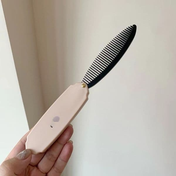 Brand Portable Folding Comb Retro Portable Mini Anti Static Dense Toothed Comb