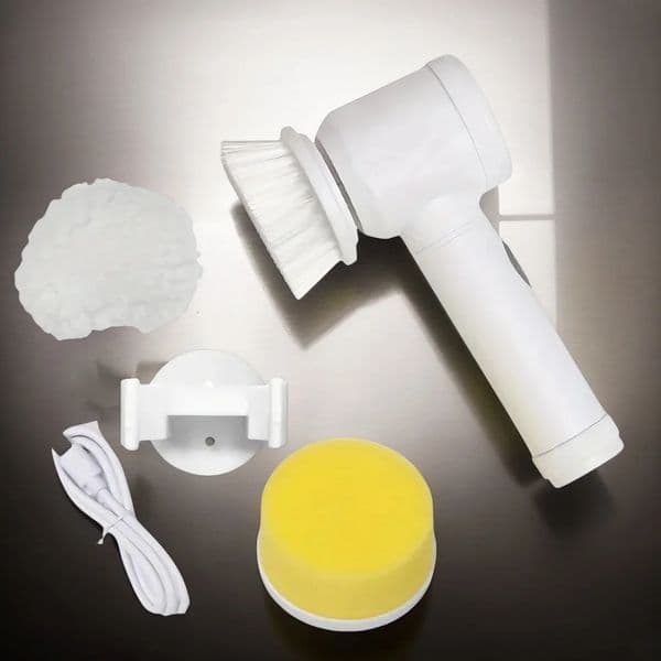 Electric Magic Brush Spin Scrubber 5-in-1 Cordless Handheld Power Cleaner for Kitchen and Bathroom 251225BJ