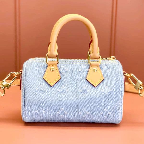 9A quality Nano Mini Designer Boston bag tote Denim fashion Luxury handbag leather clutch Shoulder bag pochette Womens mens travel makeup crossbody Even Bags Purses