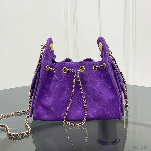 25C Luxury 25 Mini Hobo Bucket Women Mirror Handbag Shoulder Bags Quilted Caviar Leather Crossbody Bag Designer Golden Chain Purse with Side Pockets