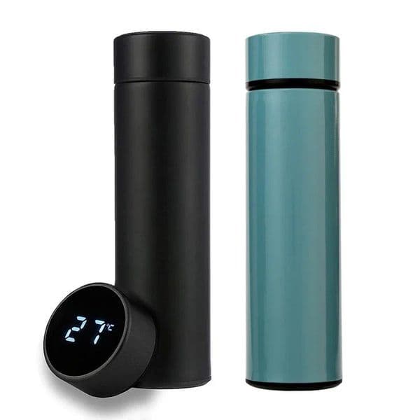 Tumblers Stainless Steel Smart Water Bottle, Leak Proof, Double Walled, Keep Drink Hot Cold, LCD Temperature Display