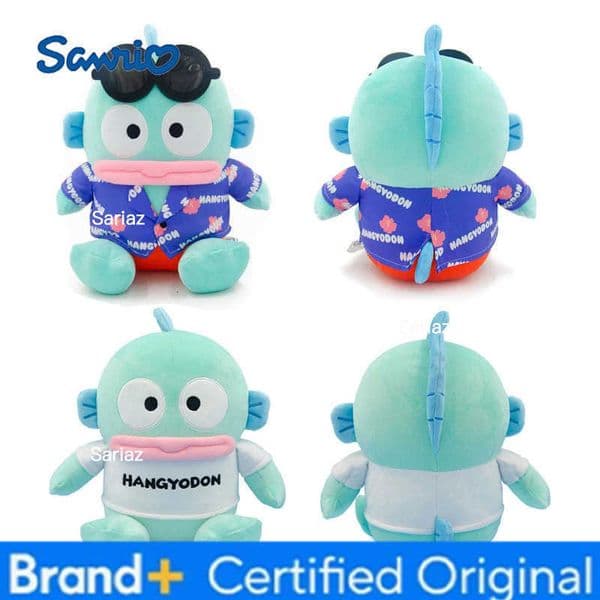 Sanrio Genuine Hangyodon Plush Dolls T-shirts Style Stuffed Pillow Anime Cartoon Hanton Plush Toys Home Decor Kids Birthday Gift H251225