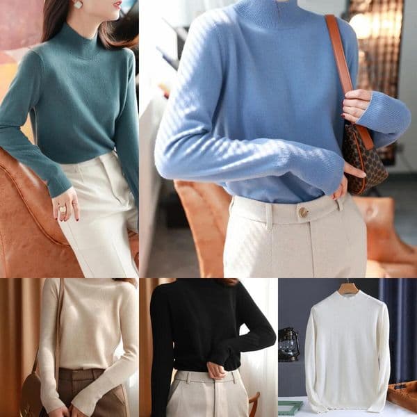 Designer Autumn Winter chic Bottom Sweater Fashion Turtleneck Pullover Slim Long Sleeve Knitted Jumpers Soft Warm Pull Femme Top 241018 9a