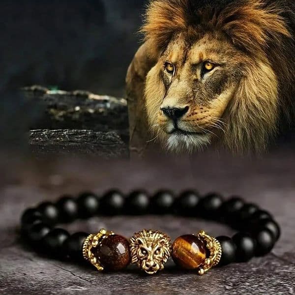 Malachite eye bracelet women men couple handmade lion leopard beads bangles cool gift for husband brother pulseras mujer 251219