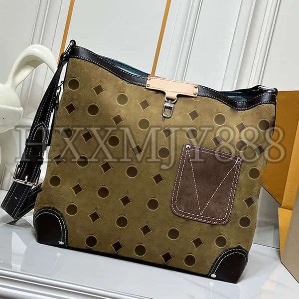 NEW Suede Fleece Flower Travel Bags Women Luxurys Designers Totes Handbag Wallets Purse Card Holder Pouch Laptop Messenger Bag 30Cm