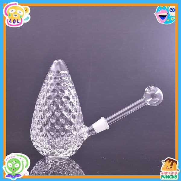 Wholesale creative strawberry shape 10mm female glass water oil burner bong pipe cheap newest Design tobacco hookah pipes for smoking
