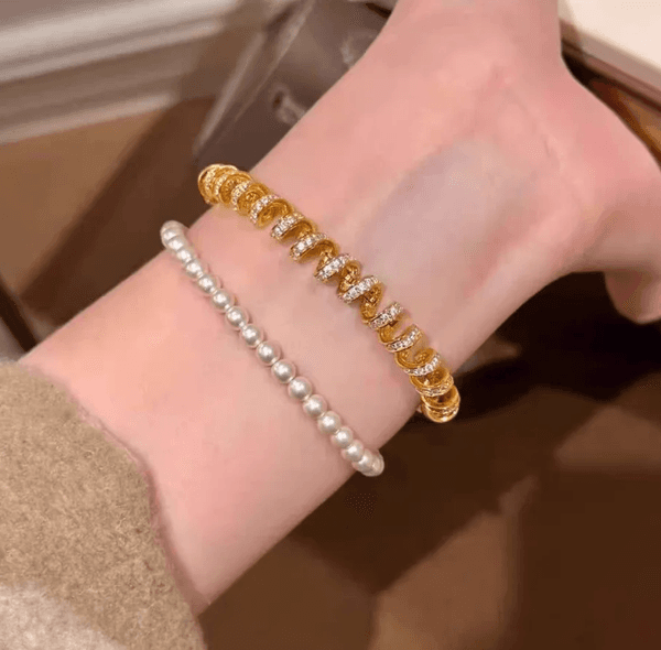 2026 New Arrivals Fashion Wave Shape CZ Necklace Inlay Bling Cubic Zircon Bracelet Wedding Geometric Jewelry Gift For Women L260522